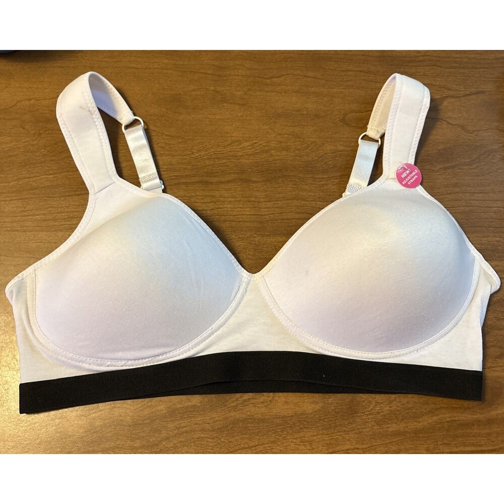 NWT Zone Pro 3X White Black Sports Bra Plus Athleisure Workout Top Comfort Strap